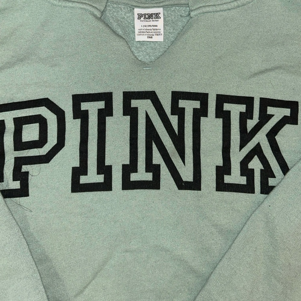 Love Pink VS green hoodie size Large.